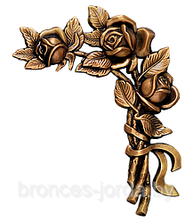 Цветок букет бронзовый влево 22×16 см в наличии Bronces Jorda Испания