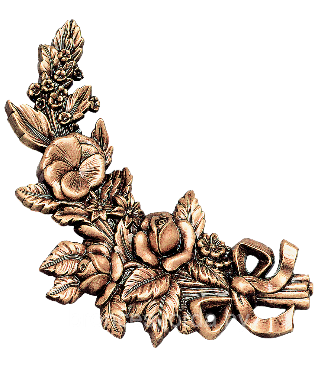 Цветок букет бронзовый влево 21,5×12,5×1,5 см в наличии Bronces Jorda Испания - фото 1 - id-p91489853