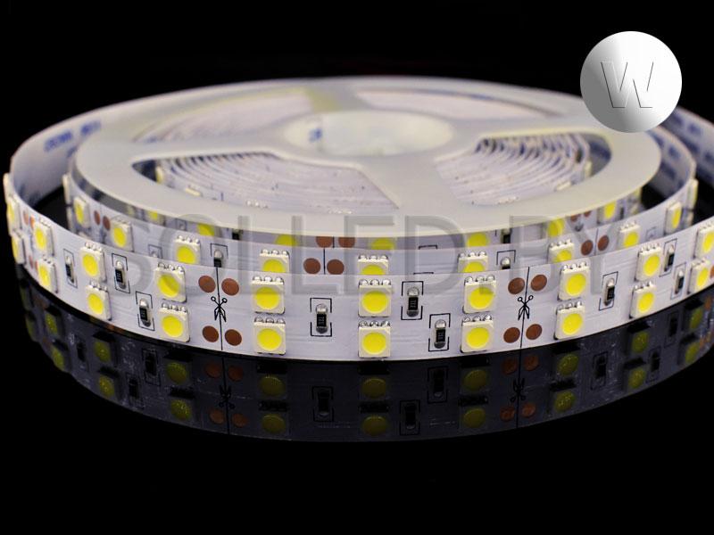 Светодиодная лента SMD 5050 120LED 28,8W 24V IP33 15мм белый холодный