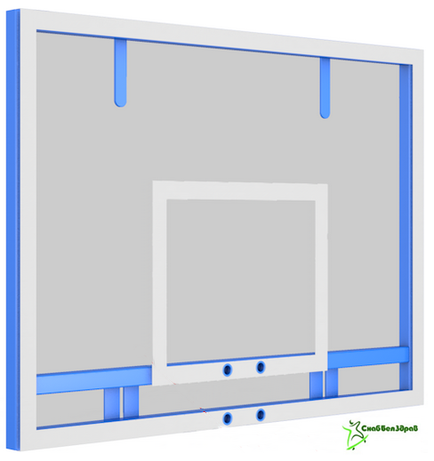 Щит баскетбольный тренировочный с фермой 0,3 м, оргстекло - фото 1 - id-p52518738
