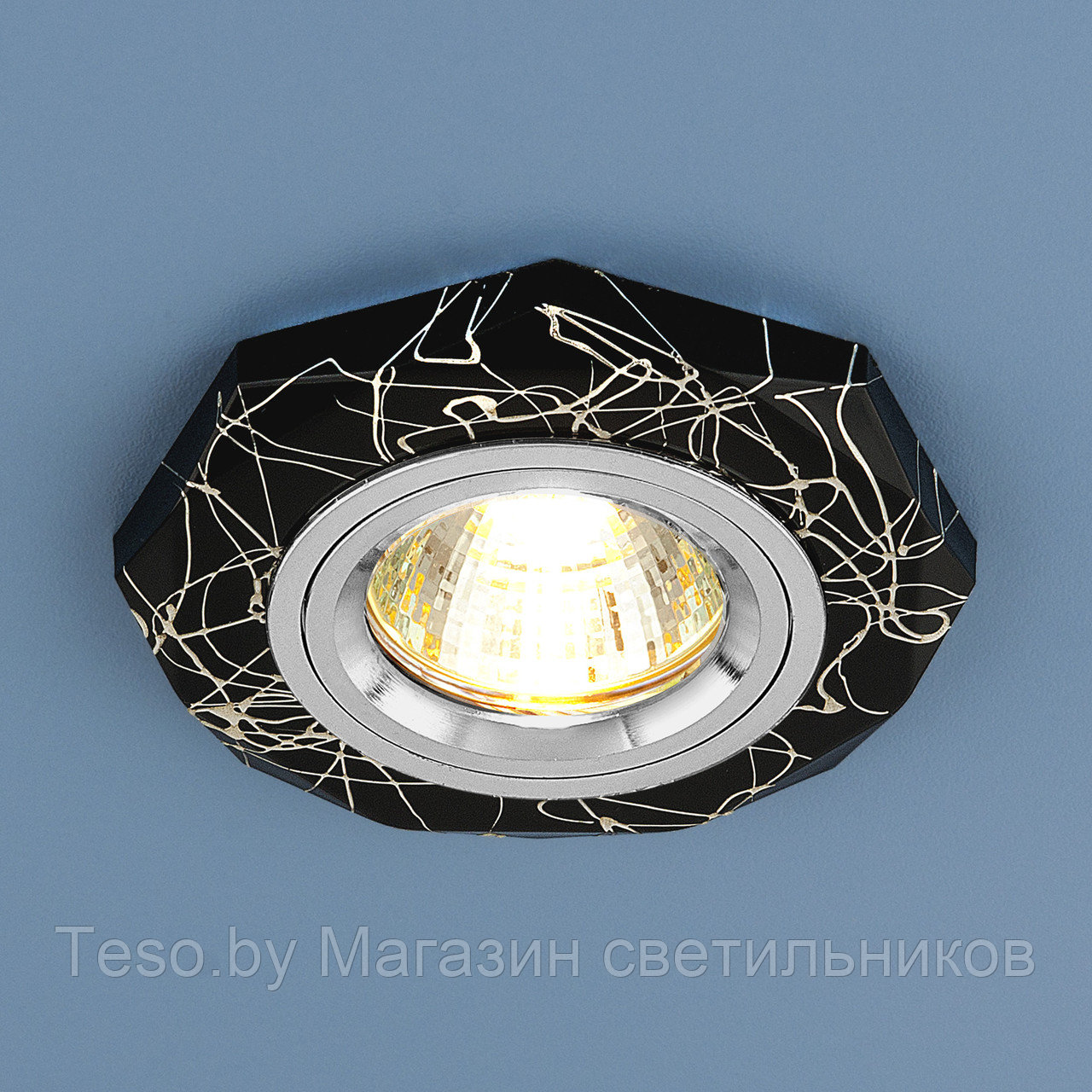 Встраиваемый точечный светильник 2040 MR16 BK/SL черный/серебро (немецкое качество) 