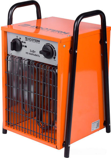 Нагреватель воздуха электр. Ecoterm EHC-05/1B (кубик, 5.0 кВт, 220 В, термостат, 2 года гарантии) - фото 1 - id-p92935259