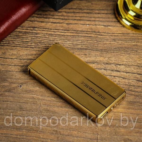 Зажигалка электронная "Барбершоп", USB, спираль, золотая - фото 4 - id-p92938344