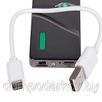 Зажигалка электронная, USB с индикатором, спираль, стальная, фото 6