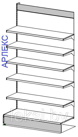 Стеллаж 2200х1250х500 полки 6 уровней Арлекс - фото 1 - id-p72193496