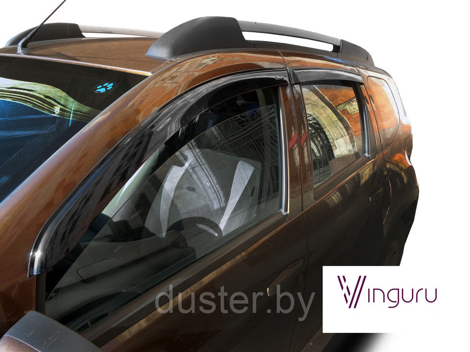 Дефлекторы окон (ветровики) Vinguru Renault Duster 2010-2014, 2015- - фото 1 - id-p92965491