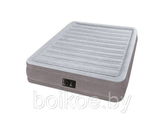 Надувная кровать Queen Comfort-Plush (Квин Комфорт-Плаш), 152х203х33см, встр. эл. насос, INTEX, фото 2