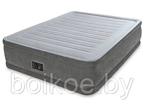 Надувная кровать INTEX Queen Comfort-Plush, 152х203х46 см, встр.эл. насос,