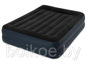 Надувная кровать с подголовником INTEX Queen 152х203х42 см, встроенный эл. насос