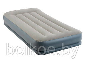 Надувная кровать с подголовником INTEX Twin 99х191х30 см, встроенный эл. насос