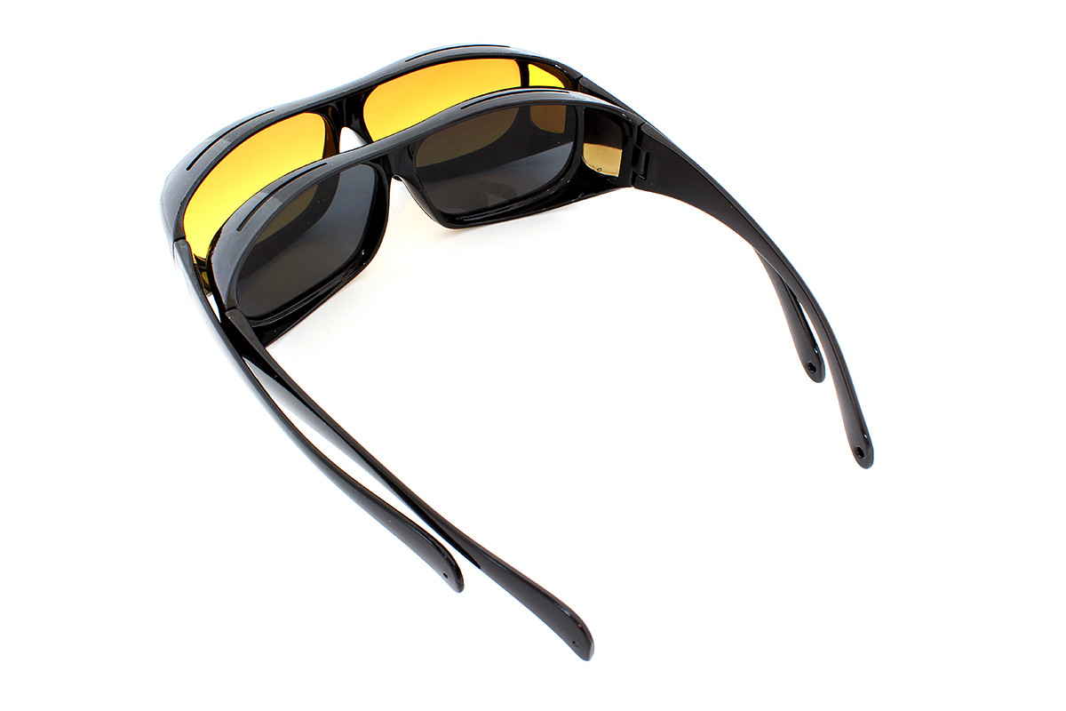 Защитные очки HD Vision BLACK + YELLOW 2 штуки комплект - фото 2 - id-p92973541