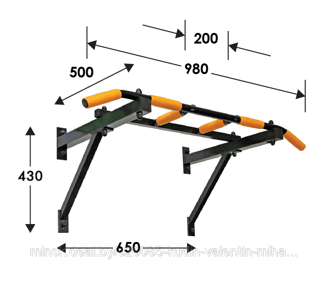 Турник 3в1на стену - фото 1 - id-p92973637