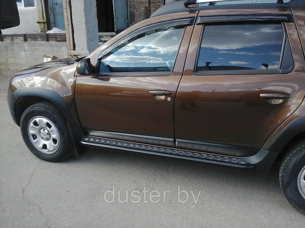 Молдинги дверей (узкие) Renault Duster 2015- PT GROUP (оригинал) - фото 1 - id-p92982344