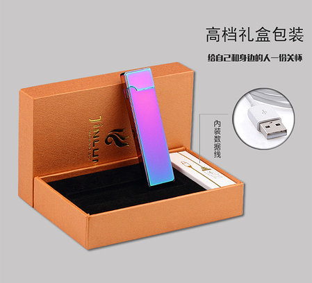 Электронная USB зажигалка в подарочной коробке JINLUN, фото 2