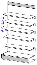 Стеллаж пристенный 2200х1250х500 п6