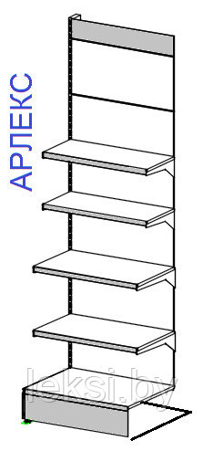 Стеллаж пристенный 2200х700х500 п5 - фото 1 - id-p72193432
