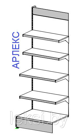 Стеллаж пристенный 1880х700х500 - фото 1 - id-p72193431