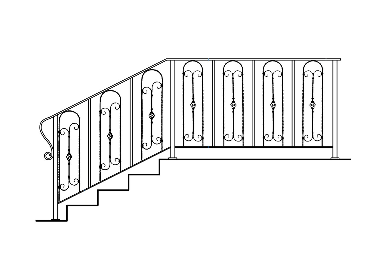 Кованое ограждение №6