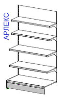 Стеллаж пристенный 1760х1000х500 АРЛЕКС