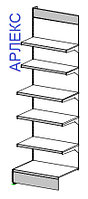 Стеллаж пристенный 2200х700х500 п6 АРЛЕКС