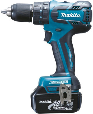 Аккумуляторная 2-х скоростная ударная дрель-шуруповерт Makita DHP 459 RFE (18V, 2 x 3Ah, Li-Ion)