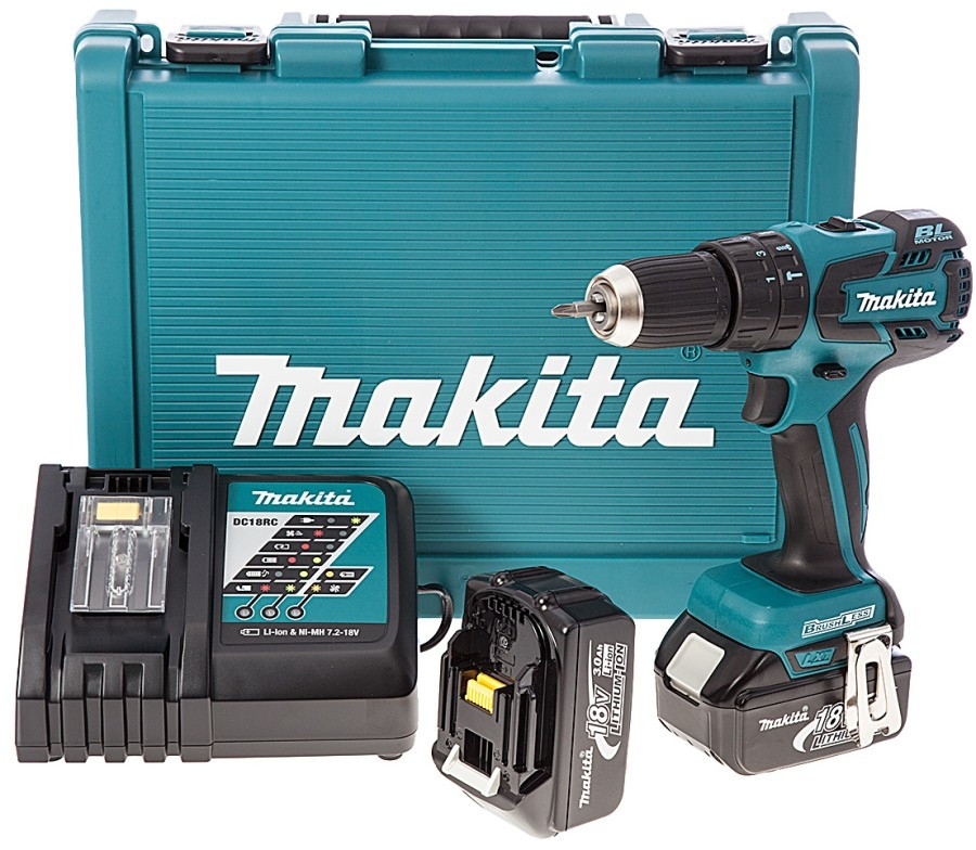 Аккумуляторная 2-х скоростная ударная дрель-шуруповерт Makita DHP 459 RFE (18V, 2 x 3Ah, Li-Ion) - фото 9 - id-p92998293