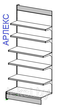 Стеллаж пристенный 2200х1000х500 п6 АРЛЕКС - фото 2 - id-p72193419