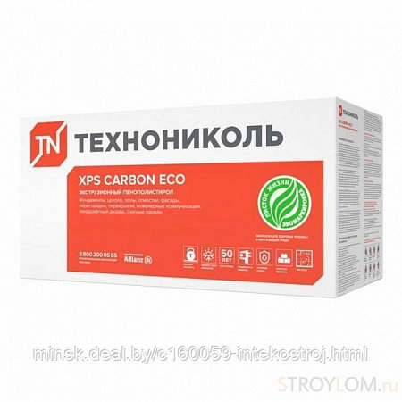 ТехноНиколь Carbon Eco (пенополистирол) 1180х580х40-L (упаковка 0,273760м3 / 6,8440м2) - фото 1 - id-p93025000