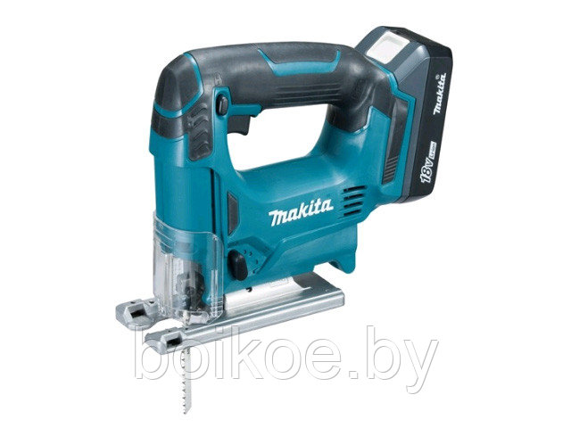 Аккумуляторный лобзик MAKITA JV 183 DWE в чем. (18.0 В, 2 акк., 1.5 А/ч, Li-Ion, пропил до 65 мм) 