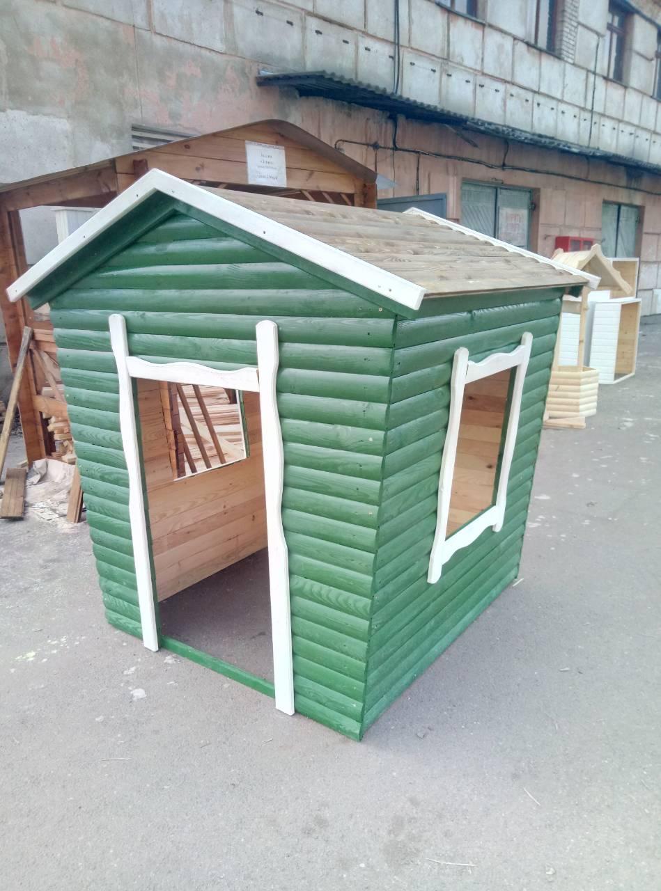 Детский деревянный игровой домик 1,5*1,5 м - фото 5 - id-p93025473