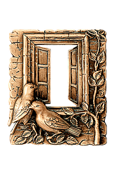 Окно с голубями бронзовое 14×12 см в наличии Bronces Jorda Испания