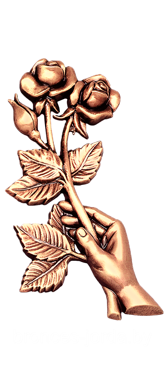 Рука с розами бронзовая 19×10×1,5 см в наличии Bronces Jorda Испания - фото 1 - id-p93028223