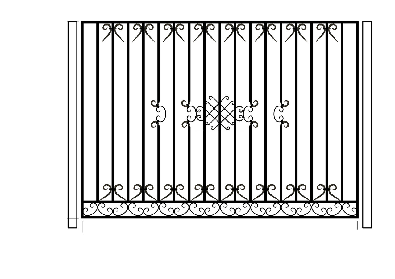 Кованый забор №4 - фото 1 - id-p4554645