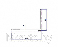 Профиль 110х55 алюминиевый окантовочный