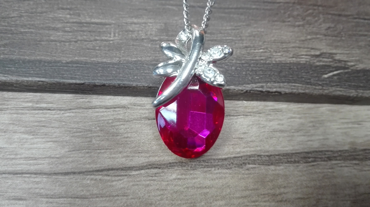 Подвеска стрекоза с кристаллом Swarovski