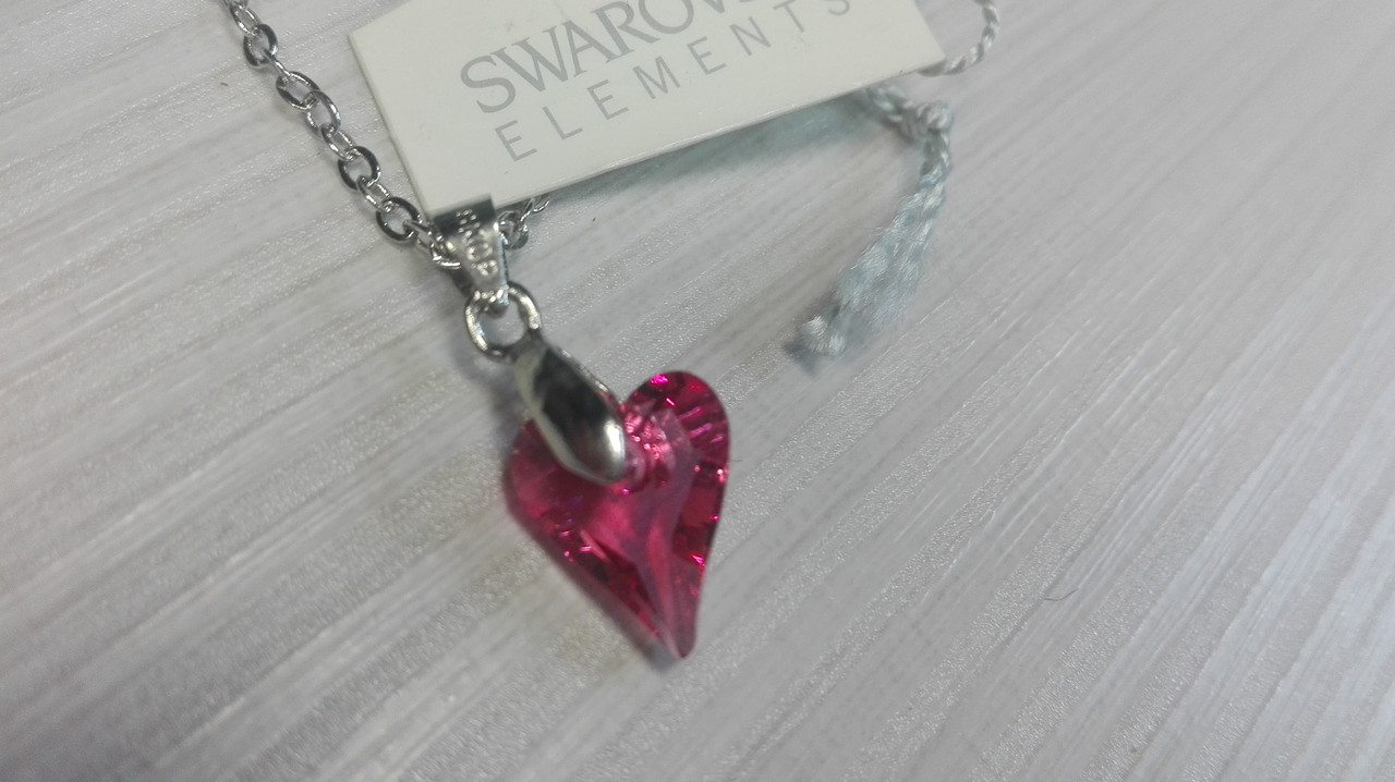 Сердечко с кристаллом Swarovski
