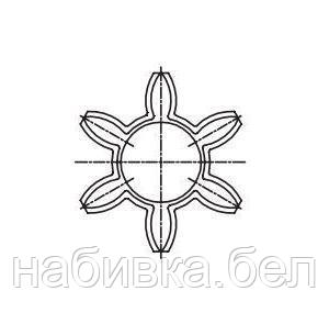 Эластичный элемент Rotex GS 19 98 Shore A фиолетовый разъем