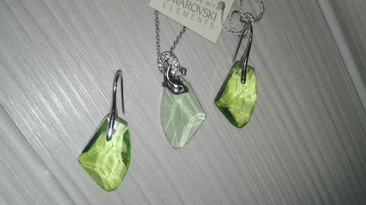 Набор подвеска + серьги, Swarovski