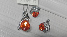 Красивый набор подвеска   + серьги Swarovski
