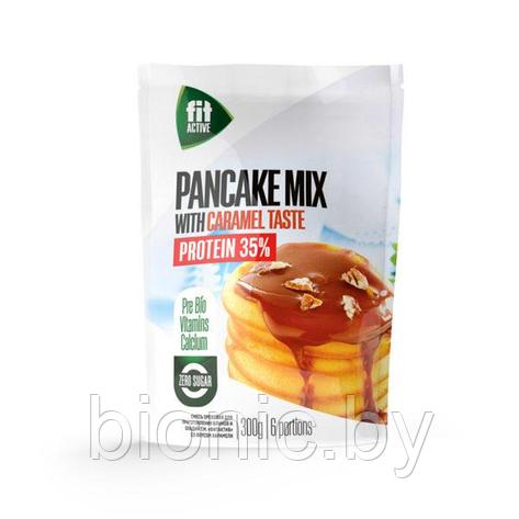 Смесь ореховая для приготовления блинов со вкусом карамели "ФитАктив" "Fit Active", 35% белка, пакет 300г 1/6, фото 2