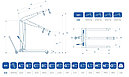 Кран гидравлический, 2т складной, (высота подъема 2200 мм, длина стрелы:1000-1570 мм) Forsage F-32002X, фото 4