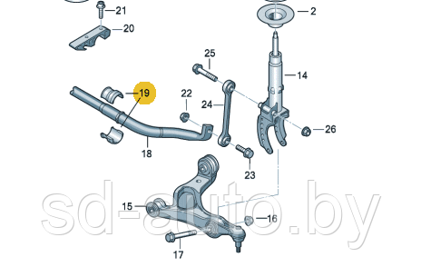 Втулки стабилизатора фольксваген туарег