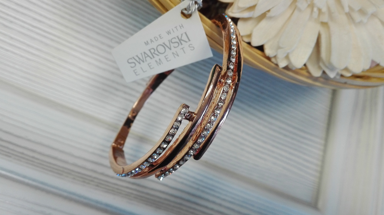 Позолоченный браслет с кристаллами Swarovski
