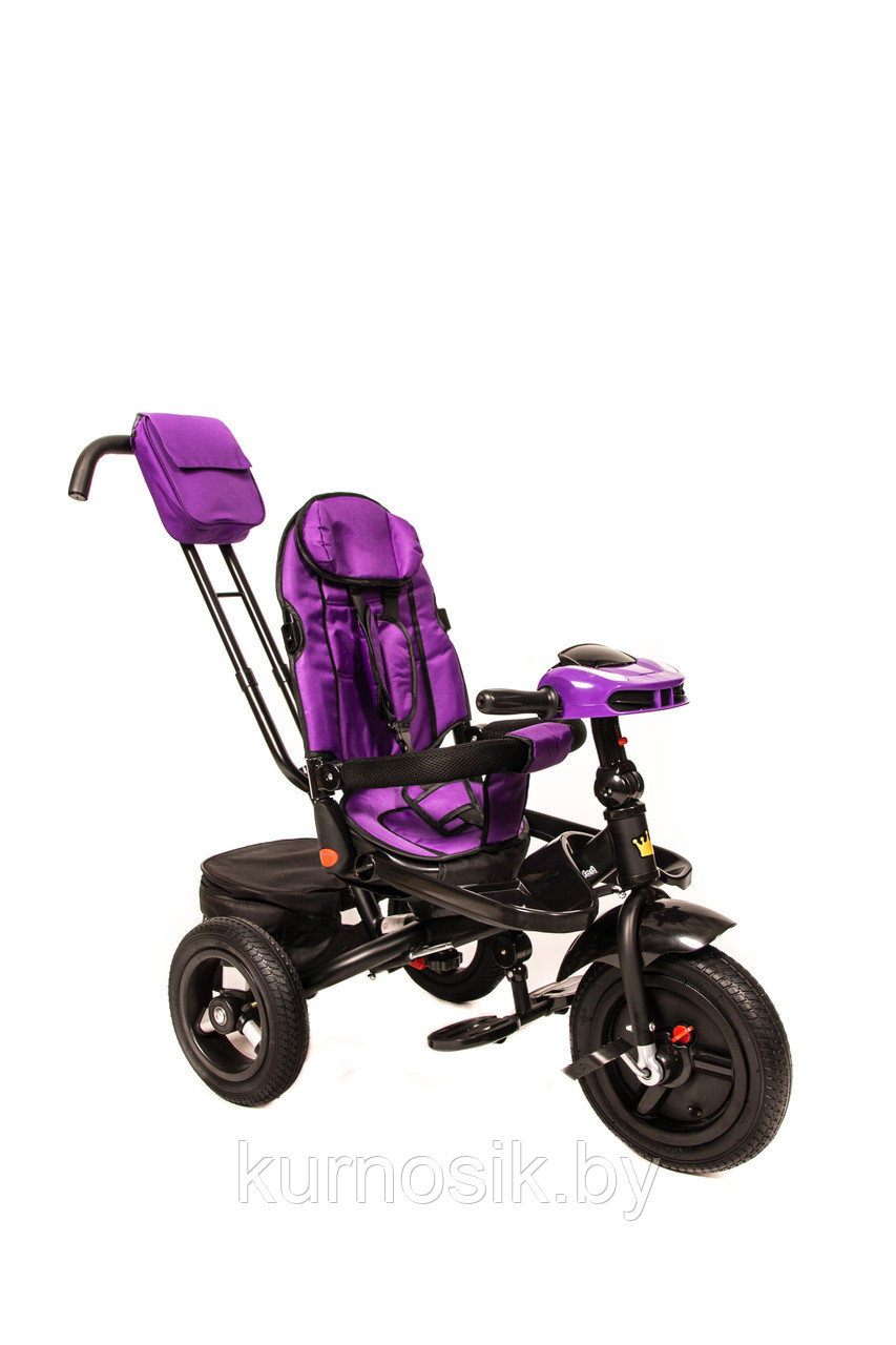 Детский велосипед трехколесный Kinder Trike Comfort 3 в 1 (поворотное сиденье, надувные колеса 10/12) Зеленый - фото 3 - id-p93094394