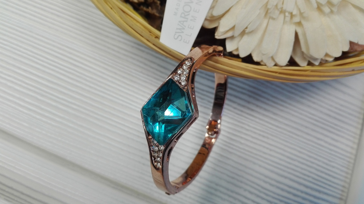 Красивый позолоченный браслет с кристаллами Swarovski - фото 1 - id-p93099413