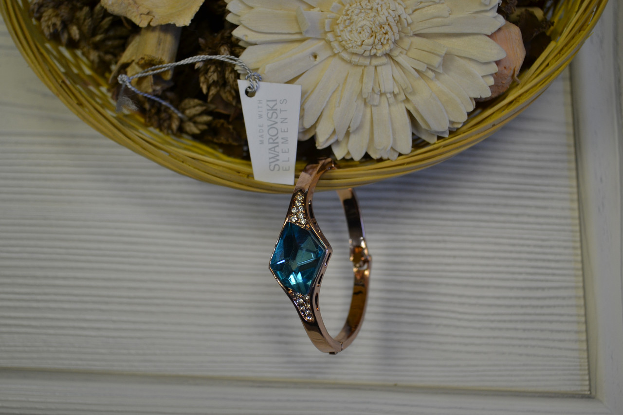 Красивый позолоченный браслет с кристаллами Swarovski - фото 2 - id-p93099413