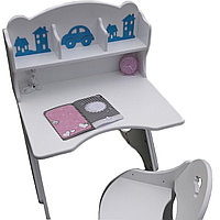 Детский столик и стульчик с регулировкой высоты А001 белый детский стол, фото 1