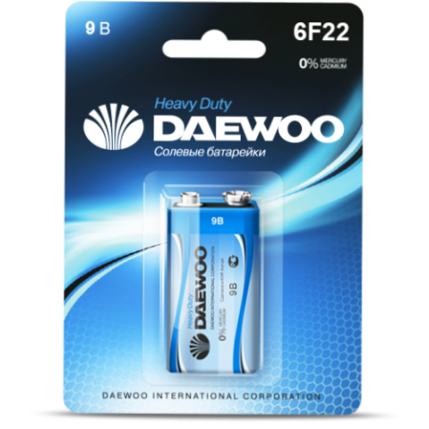 Батарейка Daewoo Heavy Duty 6F22