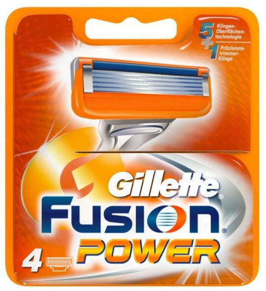 Сменные кассеты для бритья Gillette Fusion5 Power (4 шт) - фото 3 - id-p93126390