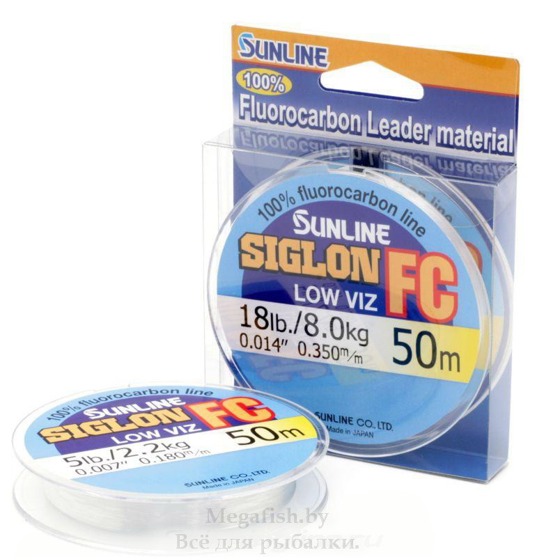 Флюорокарбоновая леска Sunline SIG-FC 50м (9,1кг) прозрачная 0,380 мм - фото 1 - id-p93162475